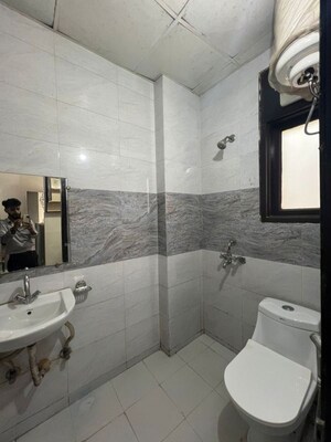 Bathroom in 1 RK Builder Floor at Sushant Lok I – for Rent