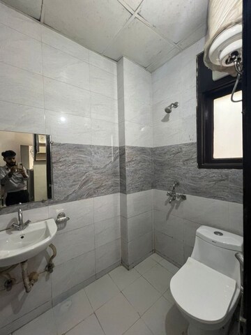 Bathroom in 1 RK Builder Floor at Sushant Lok I – for Rent