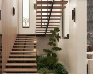 Staircase in 4 BHK Villa at Nachinola – for Sale