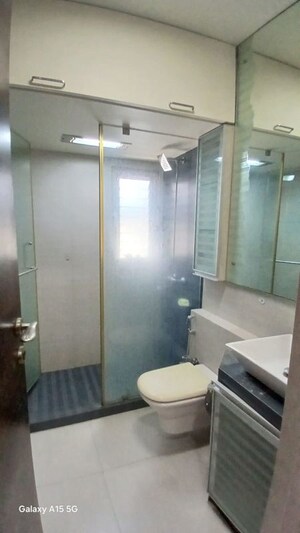 Bathroom in 3 BHK Apartment at Dhawalgiri Apartments, Goregaon East – for Rent