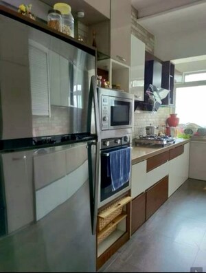 Kitchen in 3 BHK Apartment at Runwal Heights, Mulund West – for Rent