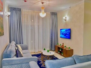 Living Room in 3 BHK Apartment at Omaxe The Palace, Sushant Golf City – for Rent