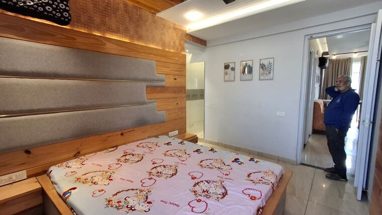 Bedroom, allwin-el-spazia 3 Bedroom 1800 Sq.Ft. Apartment In Sanauli Zirakpur 9401871