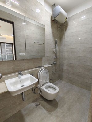 Bathroom in 3 BHK Apartment at Adani Ten BKC, Bandra East – for Rent