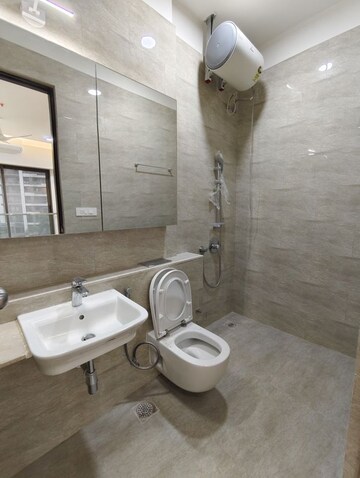Bathroom in 3 BHK Apartment at Adani Ten BKC, Bandra East – for Rent