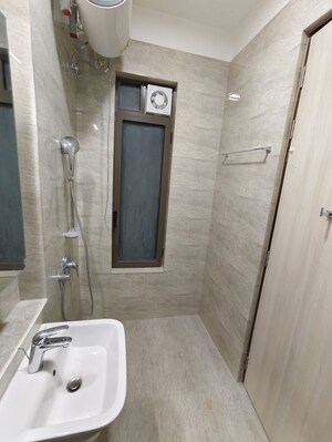 Bathroom in 3 BHK Apartment at Adani Ten BKC, Bandra East – for Rent