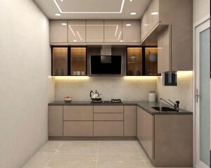 Kitchen in 3 BHK Apartment at Rajapushpa Provincia, Narsingi – for Rent