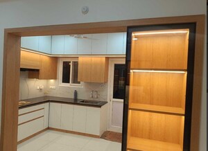 Kitchen in 3 BHK Apartment at Rajapushpa Provincia, Narsingi – for Rent