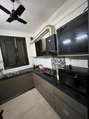 Kitchen in 3 BHK Builder Floor at Sushant Lok 2, Sector 57 – for Rent