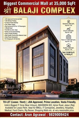  Office Space – Exterior View View at Midpoint Mart, Siddharth Vihar - for Sale