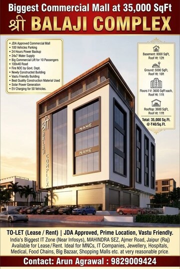  Office Space – Exterior View View at Midpoint Mart, Siddharth Vihar - for Sale