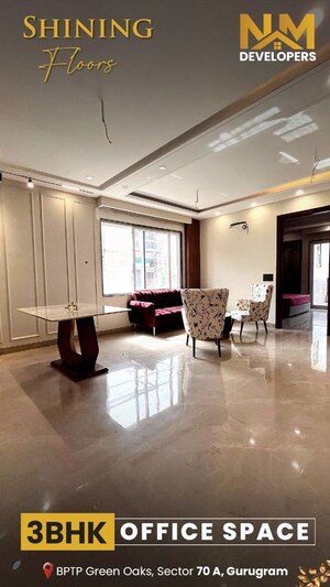 Living Room in 4 BHK Builder Floor at Unitech Espace Nirvana Country, Sector 50 – for Sale