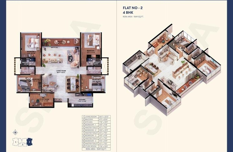 Floor Plan, borivali west 2 Bedroom 625 Sq.Ft. Apartment In Borivali West Mumbai 9142638