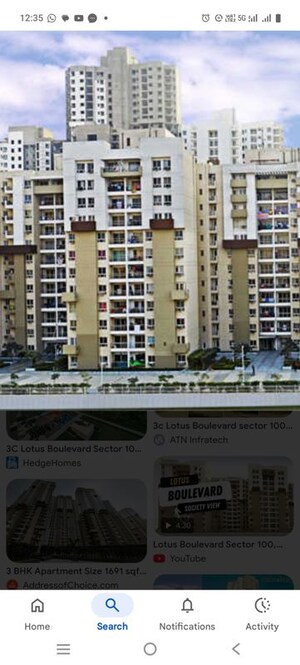 3 BHK Apartment For Rent in 3C Lotus Boulevard, Sector 100