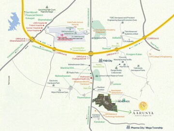 4 BHK Villa – Map Location View at Greenrich Highlands, Tukkuguda - for Sale