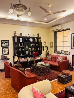 Living Room in 4 BHK Apartment at Metro House Colaba, Colaba – for Sale