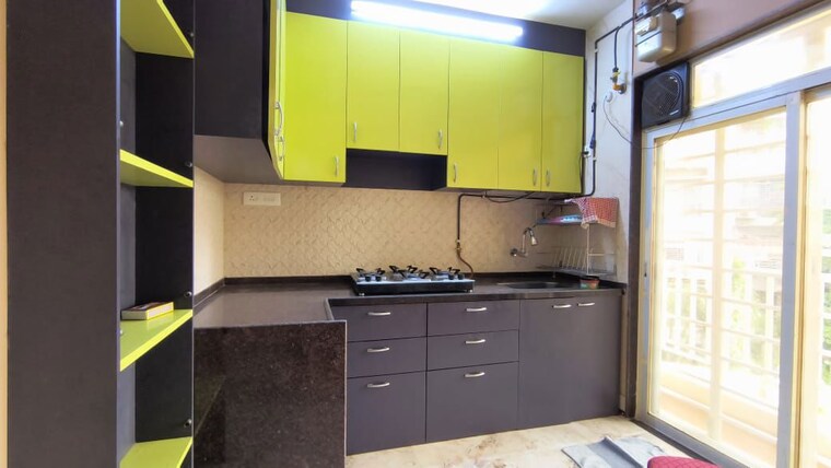 Kitchen, rattan-icon 2.5 Bedroom 1500 Sq.Ft. Apartment In Seawoods Sector 50 Navi Mumbai 9008283