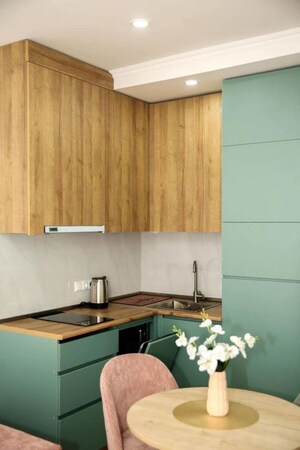 Kitchen in 3 BHK Apartment at Sindhu Bhavan Road – for Rent