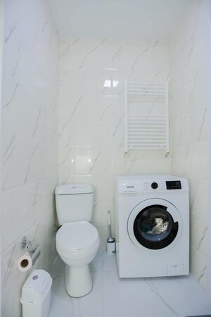 Bathroom in 3 BHK Apartment at Sindhu Bhavan Road – for Rent