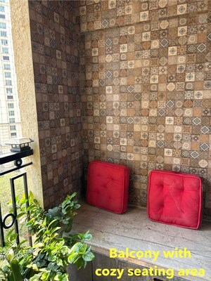 Balcony in 3 BHK Apartment at Hiranandani Meadows, Manpada – for Rent