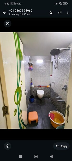 Bathroom in 2 BHK Apartment at Dev Ashoka Apartment, Vartak Nagar – for Rent