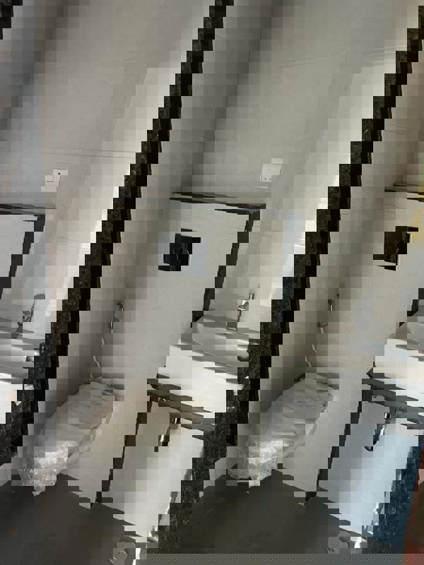 Bathroom in 3 BHK Apartment at Shreeji Atlantis, Malad West – for Rent