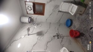 Bathroom in 1 BHK Builder Floor at Mehrauli – for Rent