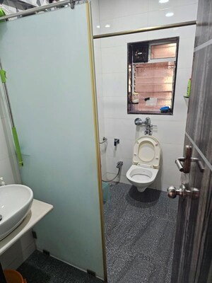 Bathroom in 3 BHK Apartment at Om Viraj Apartment, Andheri West – for Rent