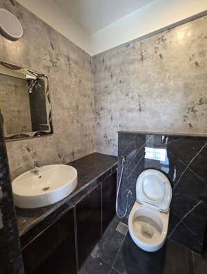 Bathroom in 1 BHK Apartment at Ajmera Boulevard, Malad West – for Rent