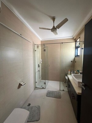 Bathroom in 4 BHK Builder Floor at Panchsheel Park – for Sale