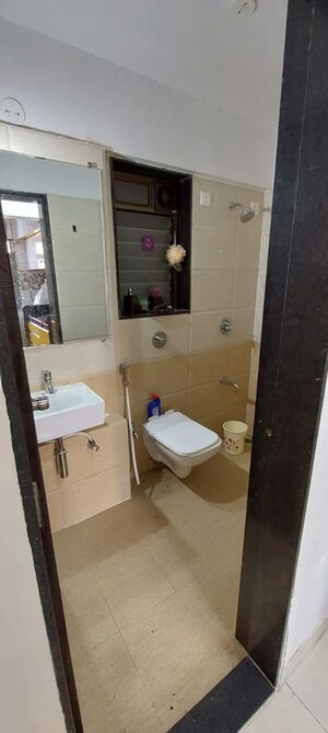 Bathroom in 1 BHK Apartment at Sethia Kalpavruksh Heights, Kandivali West – for Rent