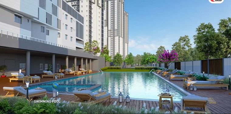 Swimming Pool, my-home-tridasa 2.5 Bedroom 1505 Sq.Ft. Apartment In Tellapur Hyderabad 9766216