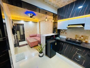 Living Room in 1 BHK Apartment at Manglam Aadhar, Gandhi Path – for Rent