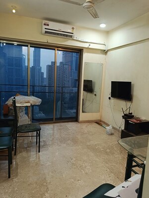 Living Room in 1 BHK Apartment at Neumec Elegance, Lower Parel – for Rent