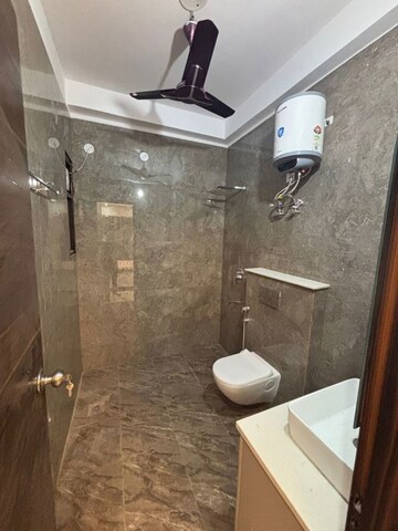 Bathroom in 3 BHK Builder Floor at Ansal Sushant Apartments, Sushant Lok I – for Rent