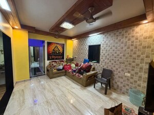 Living Room in 2 BHK Apartment at Sun Darshan, Nerul – for Rent