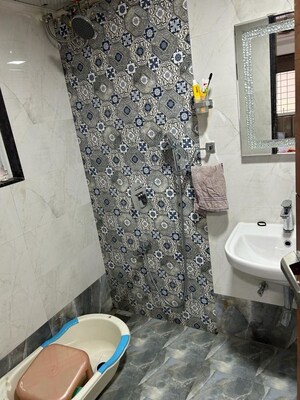 Bathroom in 3 BHK Apartment at Bhosale Nagar – for Rent