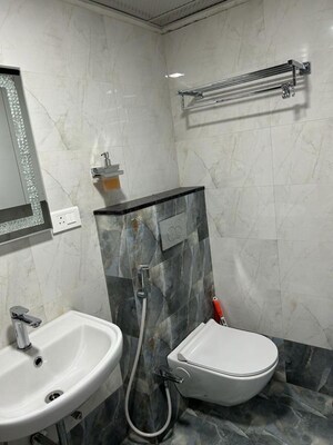 Bathroom in 3 BHK Apartment at Bhosale Nagar – for Rent