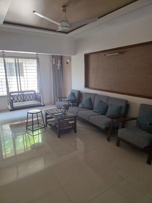 Living Room in 3 BHK Apartment at Bhosale Nagar – for Rent