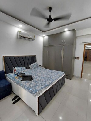 Bedroom in 3 BHK Apartment at Saya Gold Avenue, Vaibhav Khand – for Rent