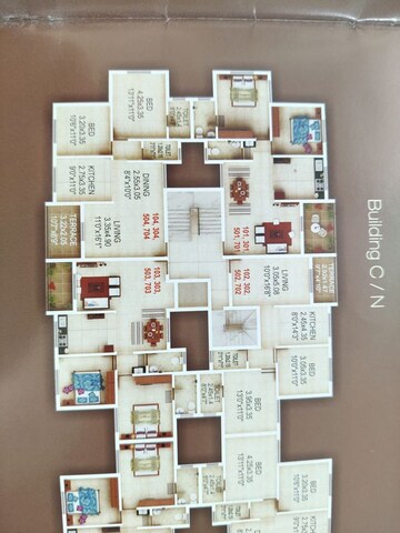 Floor Plan in 2 BHK Apartment at Disha Nagari – for Sale