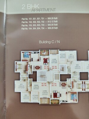 Floor Plan in 2 BHK Apartment at Disha Nagari – for Sale