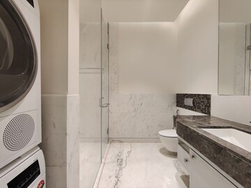 Bathroom in 2 BHK Apartment at Bhartiya City Leela Residences, Thanisandra – for Rent