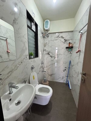 Bathroom in 1 BHK Apartment at Oxford Navrang Crystal, Goregaon West – for Rent