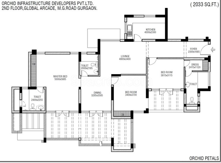 Floor Plan, orchid-petals 4 Bedroom 2996 Sq.Ft. Apartment In Sector 49 Gurgaon 9769343