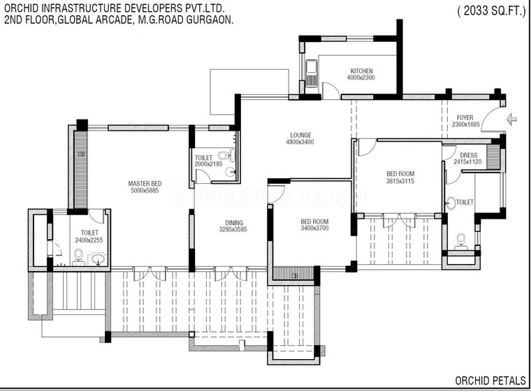 Floor Plan, orchid-petals 4 Bedroom 2996 Sq.Ft. Apartment In Sector 49 Gurgaon 9769343