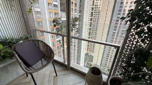 Balcony in 3 BHK Apartment at Lodha The Park Side, Kamala Mill – for Rent