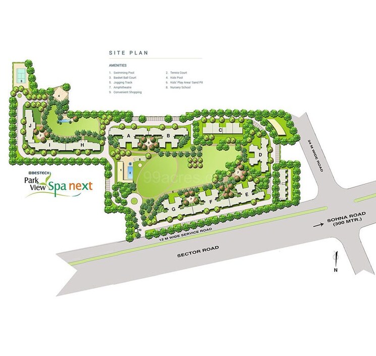 Master Plan, bestech-park-view-spa-next 4 Bedroom 2350 Sq.Ft. Apartment In Sector 67 Gurgaon 9771430