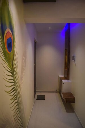 Building Lobby in 1 BHK Apartment at Kanakia Rainforest, Andheri East – for Rent