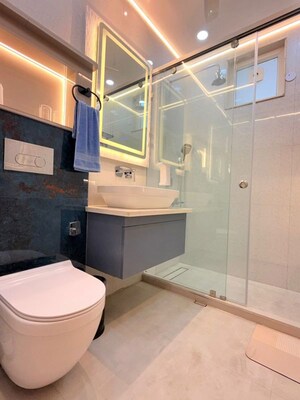 Bathroom in 3 BHK Builder Floor at Defence Colony – for Rent